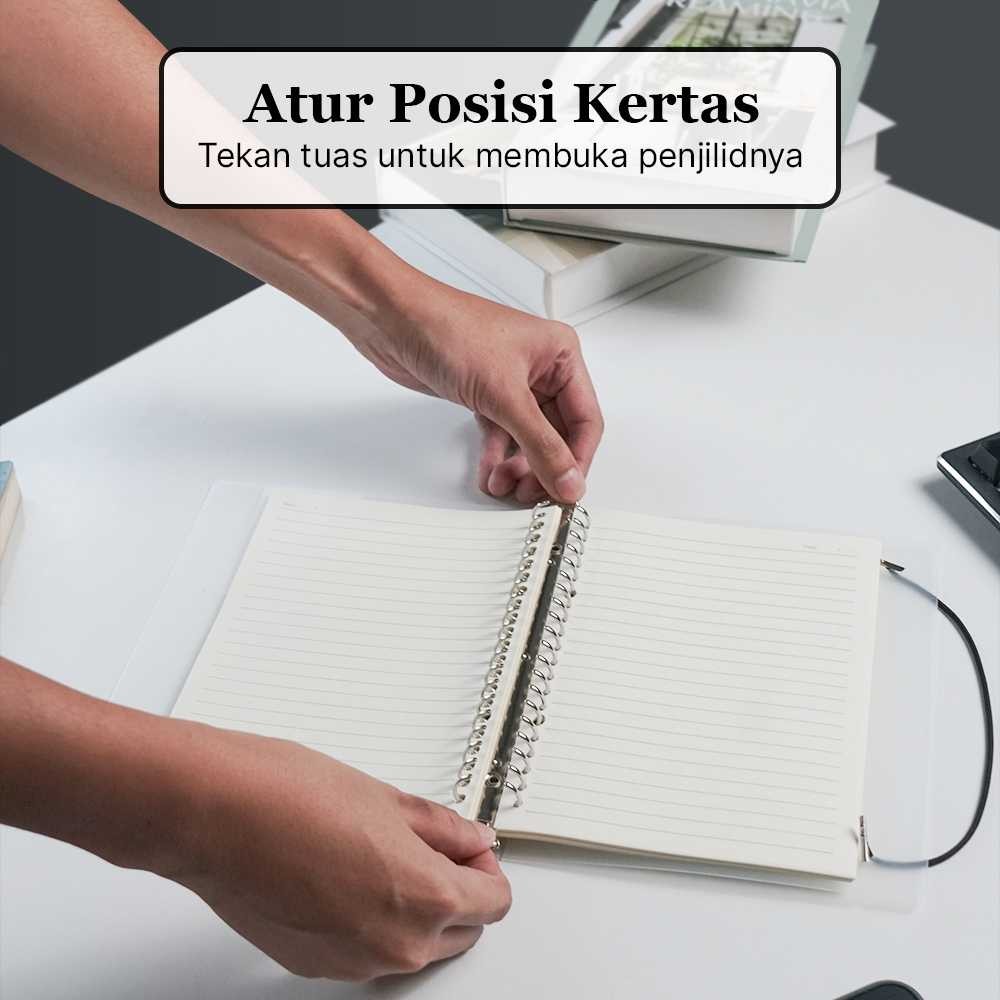 

AJSSHOP Deli Buku Binder Catatan Notebook Loose Leaf Book 60 Sheets - HA560
