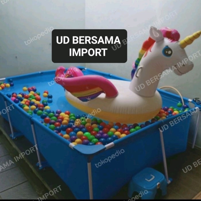 kolam renang frame square bestway rectanguler swimming pool