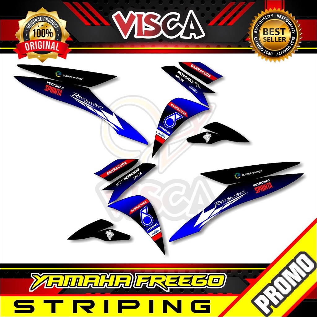 Striping Freego - Stiker Sticker Striping Variasi Lis Yamaha Freego - Striping Hologram Freego Petro