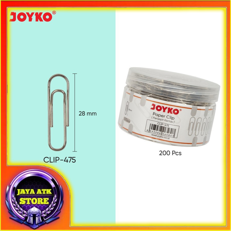 

Paper Clip Silver CLIP-475 Penjepit Kertas Warna Silver isi 200 Pcs