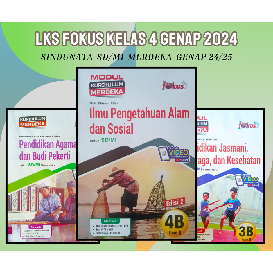 Buku LKS Fokus Sindunata SD/MI Kelas 4 Merdeka Semester 2 Genap 2024 2025 Original