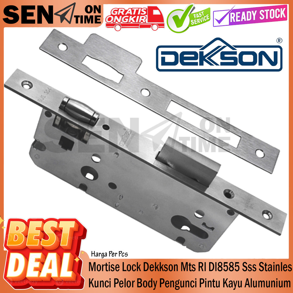 Mortise Lock Dekkson Mts Rl Dl8585 Sss Stainles Body Kunci Pelor Pengunci Pintu Kayu Aluminium Alumu