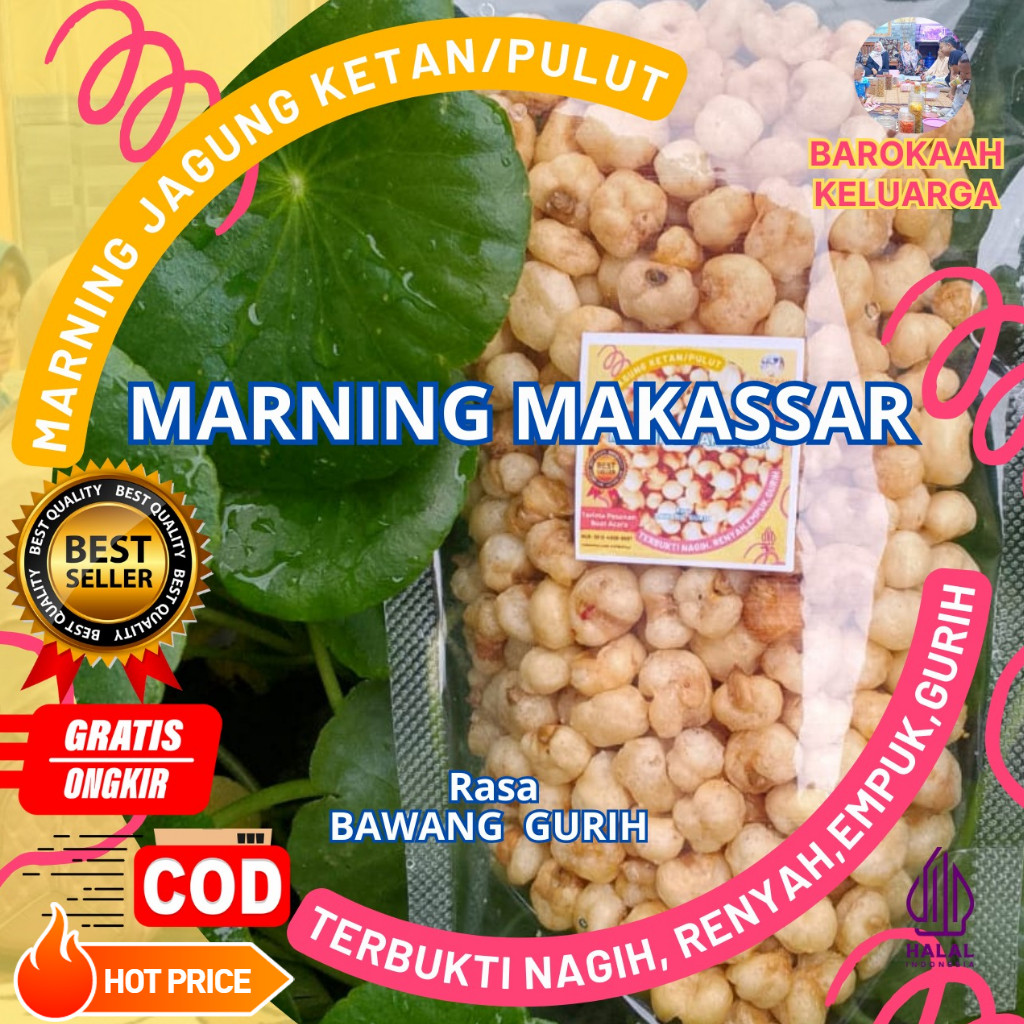 

MAKARONI MARNING JAGUNG SULTAN/ MARNING JAGUNG SUPER EMPUK/ MARNING JAGUNG MILENIAL /MARNING JAGUNGTERBUKTI SUPER EMPUK RENYAH GURIH SETENGAH KG KILOGRAM (500GR) GURIH ASIN SUPER PREMIUM