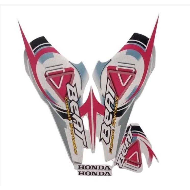 STIKER STRIPING BEAT KARBU 2009 PUTIH FULL STIKER LIS BODY MOTOR BEAT KARBU 2009 STANDART
