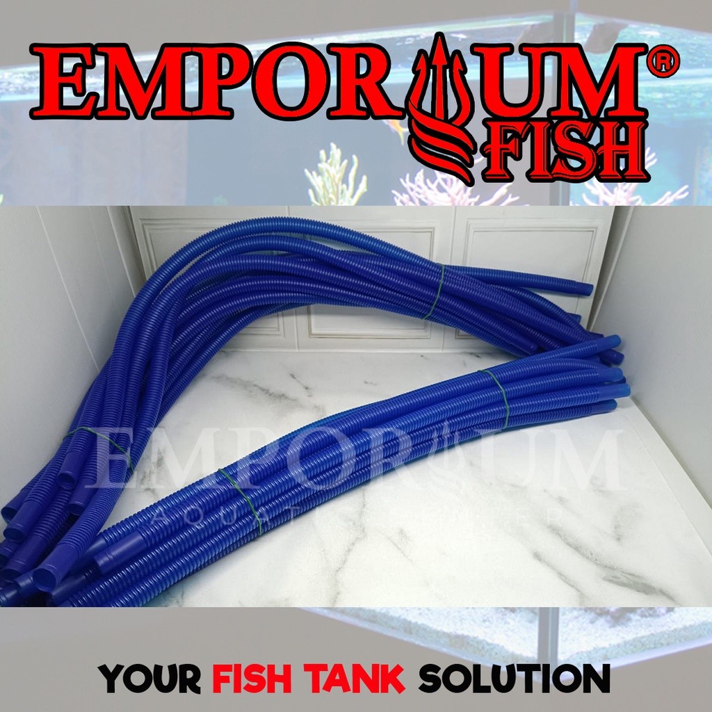 SELANG POMPA SPIRAL BIRU PANJANG 60 CM - SELANG AQUARIUM