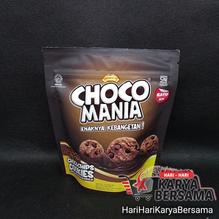 

MAKANAN RINGAN BISKUIT CHOCO MANIA CHOCOCHIPS COOKIES POUCH 69GR