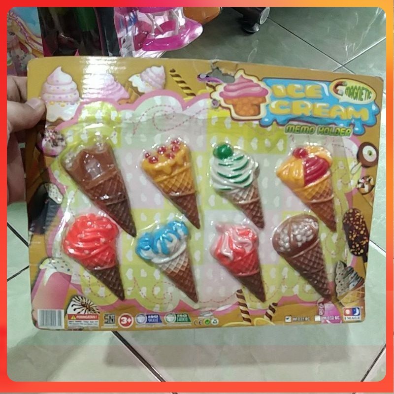 mainan anak magnet kulkas es krim