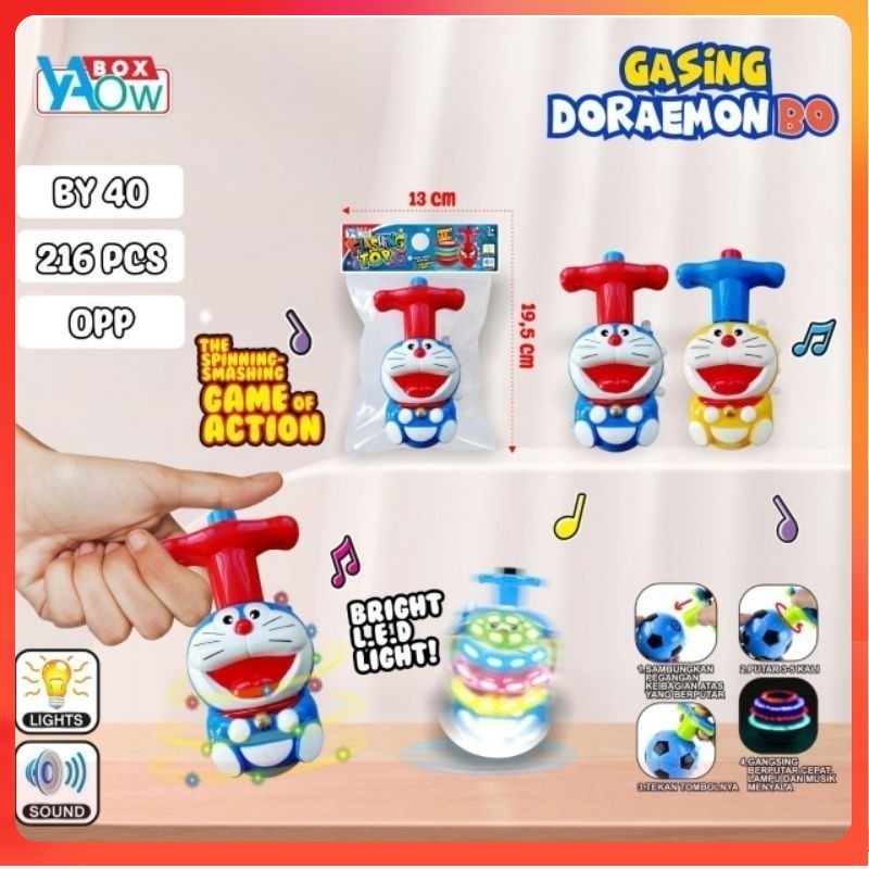 Mainan Gangsing karakter/ Gangsing led gasing lampu bunyi
