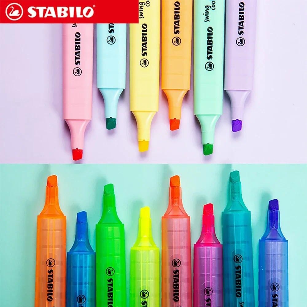 

3pcs Stabilo Highlighter Markers 275 Color Large Capacity Student Eye Protection Light Color Cute Kawaii Office School Supplies