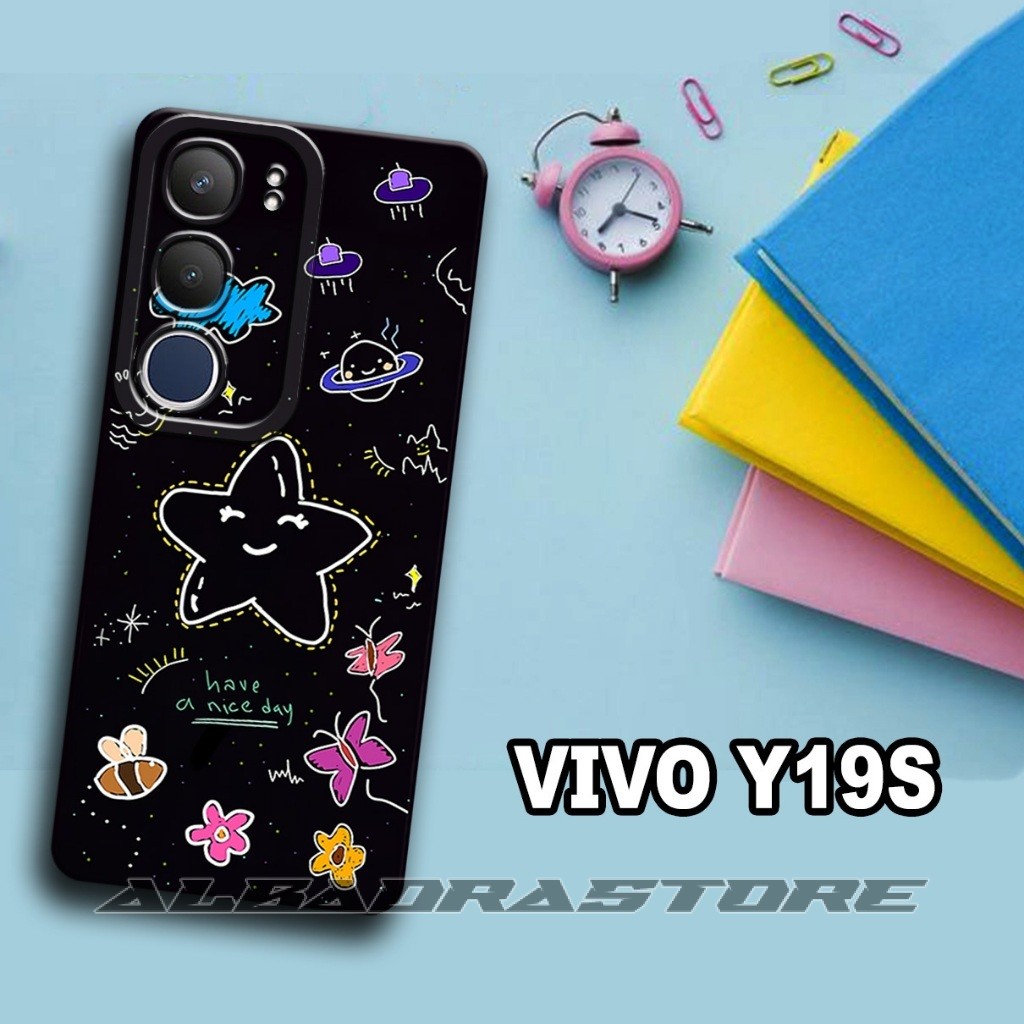 18Softcase karet lentur untuk vivo y19s/Motif cewek/case vivo y19s/kesing vivo y19s/silicon vivo y19