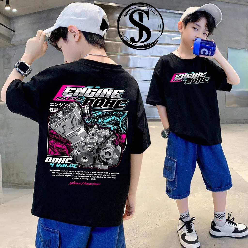 Kaos Anak DOHC Gank 4 Value 4 Stroke Baju Distro Pskn DOHC Pasukan DOHC Motor Four Stroke Satria FU 
