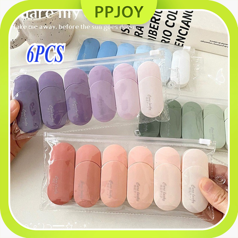 

Ready-6PCS/Bag Correction Tape / Tip Ex Kertas / Pita Koreksi 30 Meter Warna Pastel Tidak Mudah Terputus