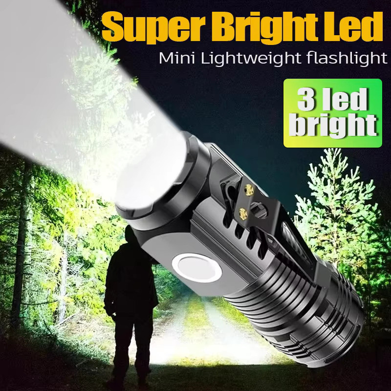 Sjt Senter Mini Senter Led Senter Super Terang Jarak Jauh 5 Mode -