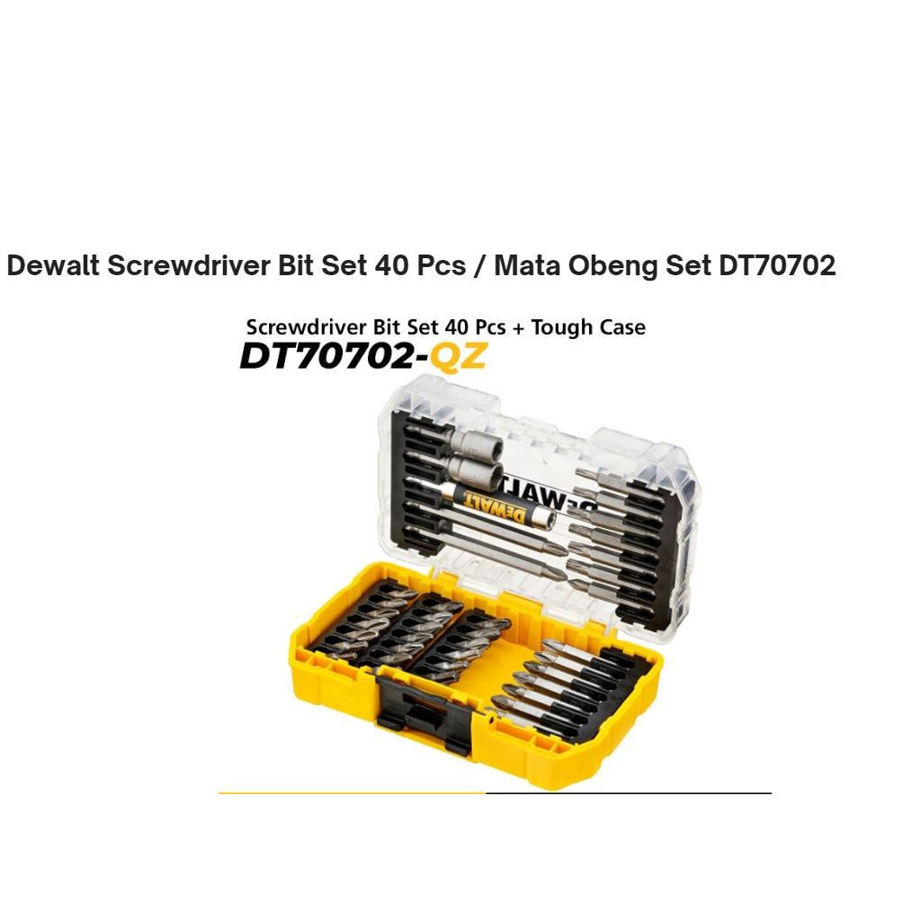 Dewalt Screwdriver Bit Set 40 Pcs / Mata Obeng Set DT70702