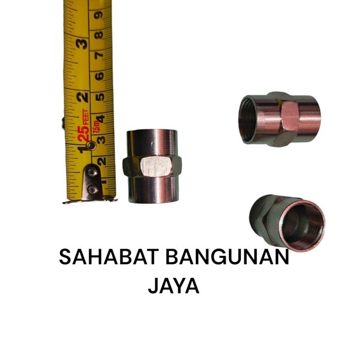 SOK REDUCER DRAT DALAM STAINLESS / SOK PIPA NEPEL DRAT DALAM  1/2 INCH STAINLESS SUS 304