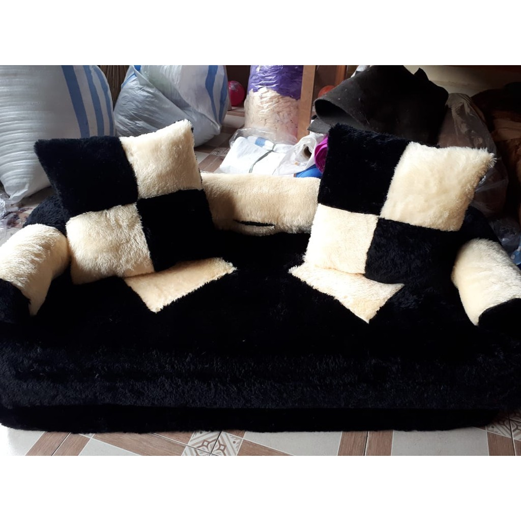 Sofa Bed Kasur Lipat Bulu Rasfur Karakter Doraemon Hellokitty Mickey