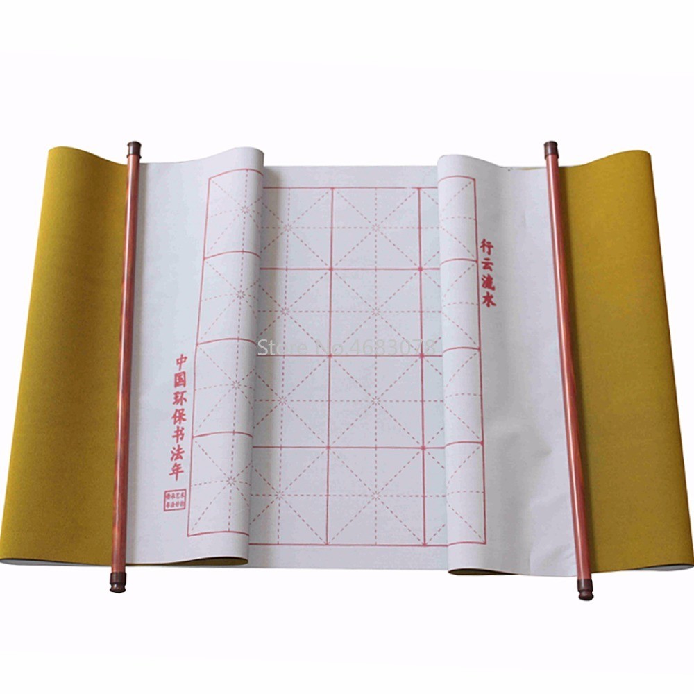 

Water Writing Scroll Cloth Paper Writing Painting Chinese Calligraphy Practice Scroll Cloth Paper Repeat Use Magic Water Write C