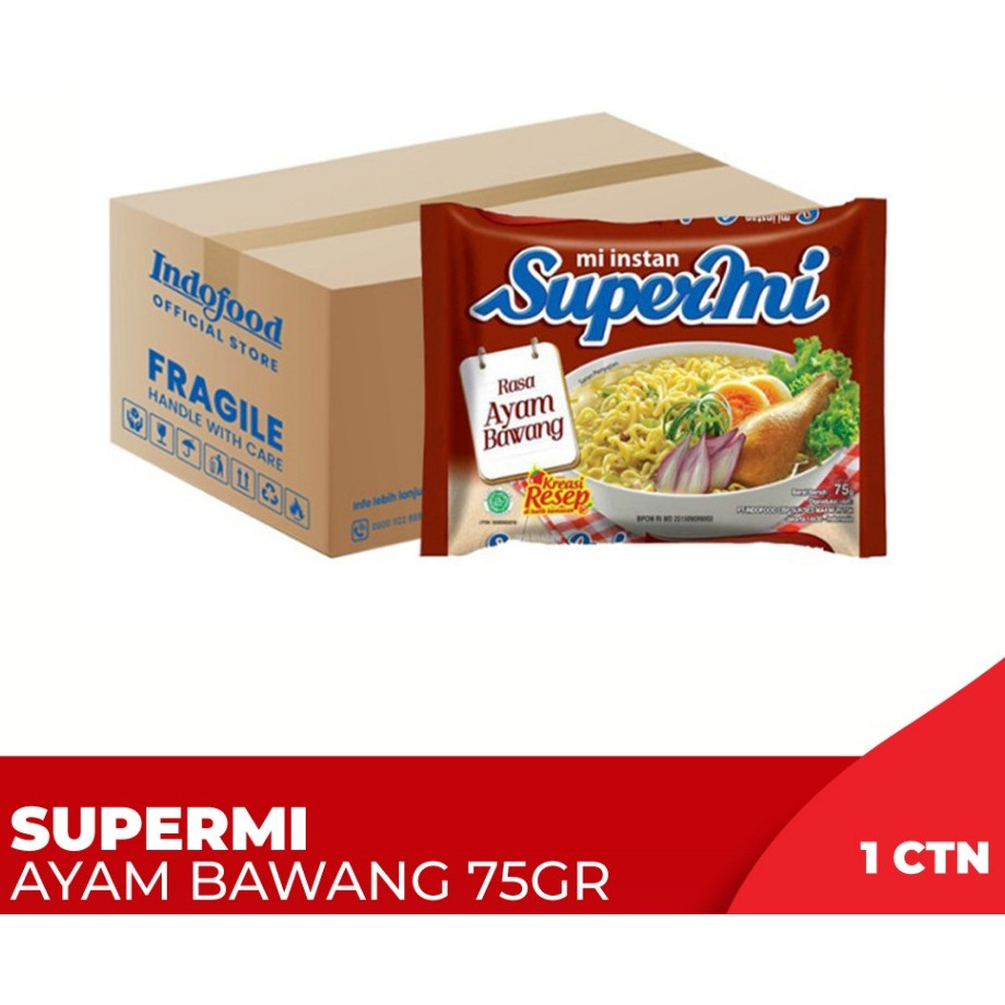 

1 ctn - Supermi Ayam Bawang 75gr - indofood