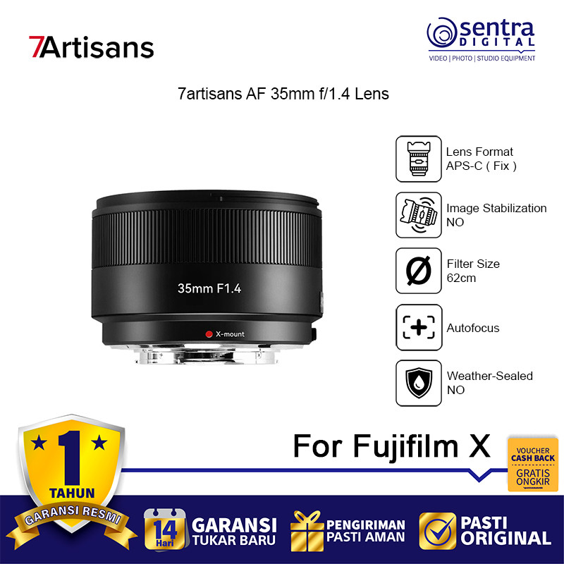 7 Artisans Photoelectric AF 35 mm f1.4 Lens for Fujifim Lensa 7artisans Autofokus 35mm f/1.4