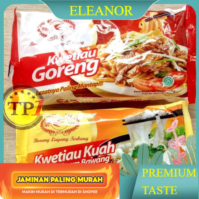 

Kwetiaw Goreng/Kwetiaw kuah/instan Kwetiau Goreng kuah/ Kwetiau 85gr Cap Burung Layang - ELEANOR