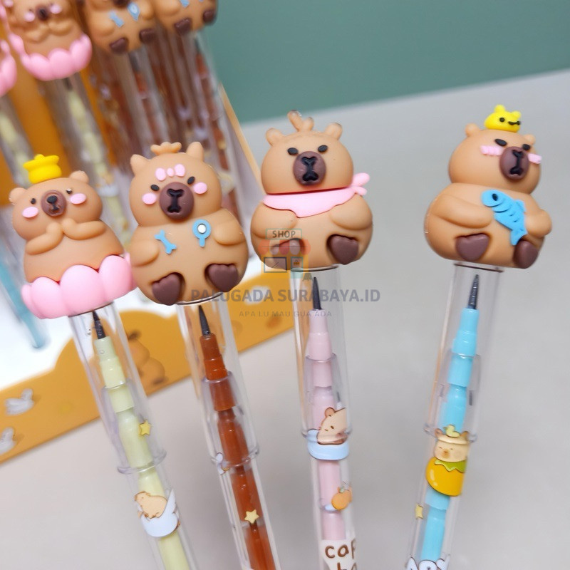 

⭐ PGS ⭐️ Pensil Susun 2B Motif Capybara Alat Tulis Sekolah