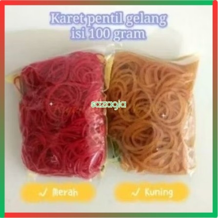 

(SG) Karet Gelang Premium 100gr Kuning Merah