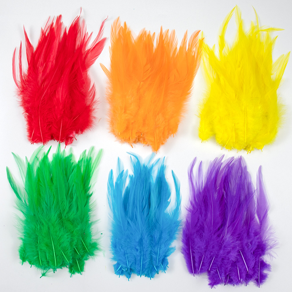 

50Pcs Natural Chicken Feather 4-6inch Beautiful Rooster Feathers for Jewelry Making Crafts Accessories Carnival Decoration