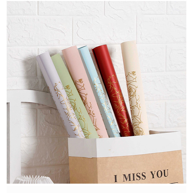 

20 LEMBAR Flower Wrapping Paper Valantine Kertas Bouquet Cellophane KB039