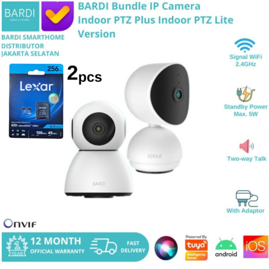 IP Camera Bardi Indoor PTZ CCTV Indoor Smart Bundle - Bardi IP Camera Indoor PTZ