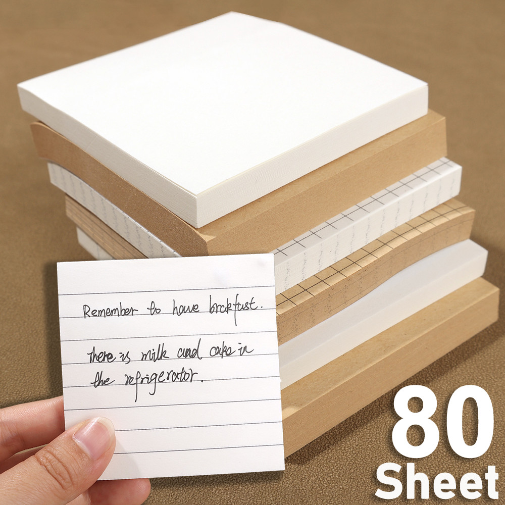 

80Sheets Sticky Notes Pad Reusable Study Paper Sticker Posted It Sticky Note Pads Notepads For School Stationery Office Supplies