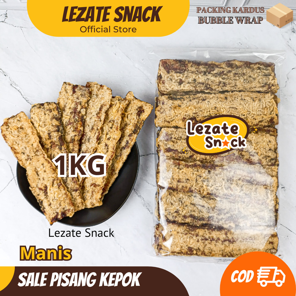 

Sale Pisang Kepok Premium 1KG Kering Manis Kiloan Murah / Kripik Sale Pisang Legit Manis LEZATE