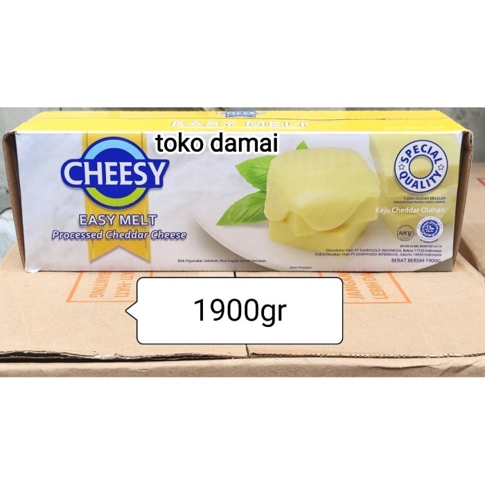 

keju cheesy easy melt 2 kg/keju cheddar olahan