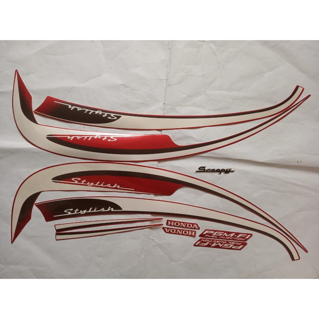stiker striping honda scoopy stylish 2013 2014