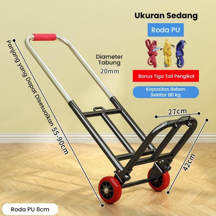 Troli Lipat 100 kg / 120 kg / 180 kg Trolley Lipat Serbaguna/ Trolley /Barang Serbaguna Luggage Carr