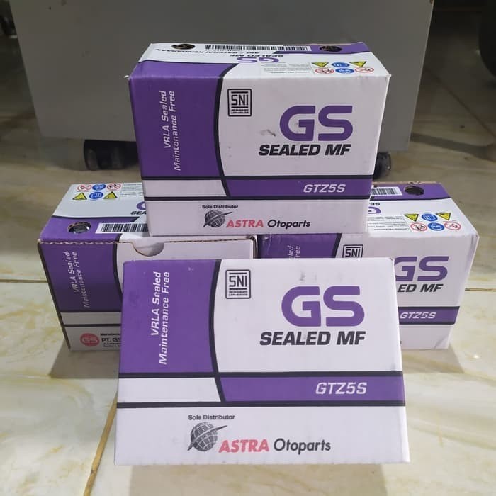 aki motor honda beat fi gs astra gtz 5s original 100%