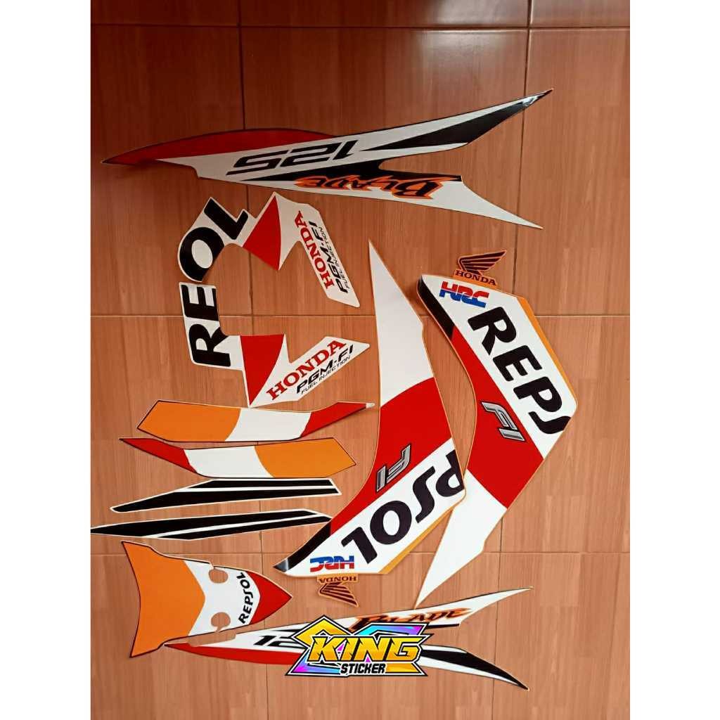 stiker striping honda blade fi 125 2014 orange