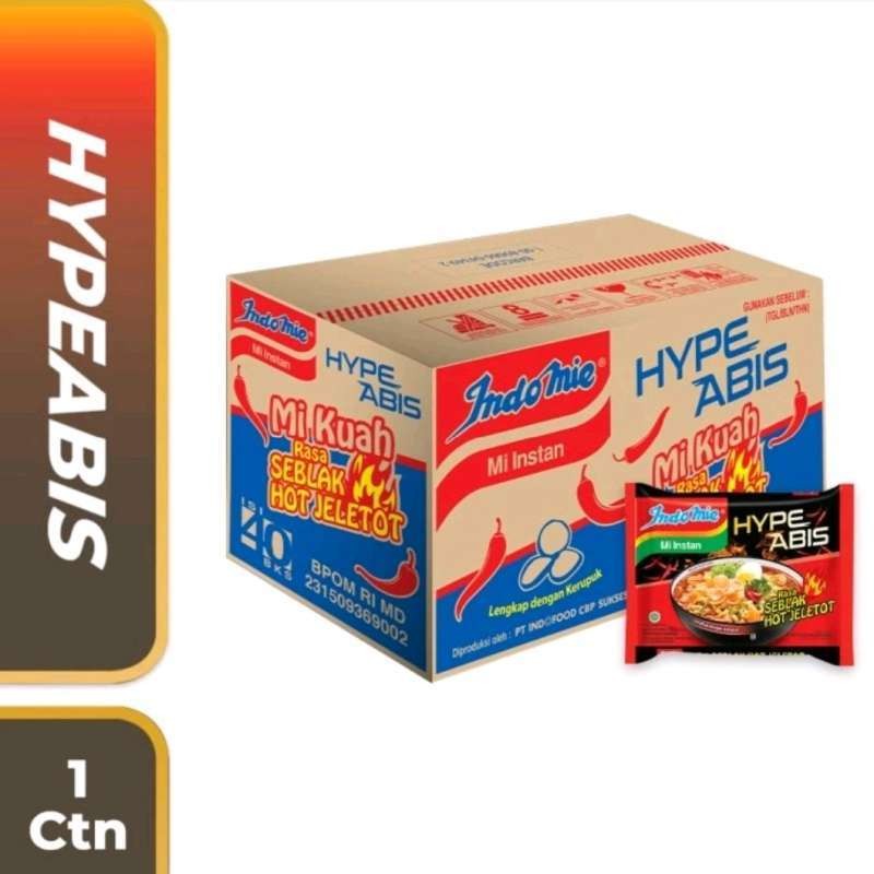 

Indomie HypeAbis Seblak Hot Jeletot 1 Karton (40 pcs)