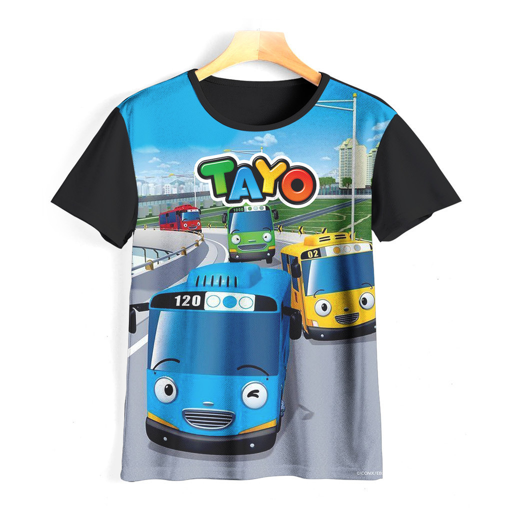 Kaos Tayo Bis Kecil Keren dan Adem | Kaos Anak Tayo the Little Bus | 049TY002
