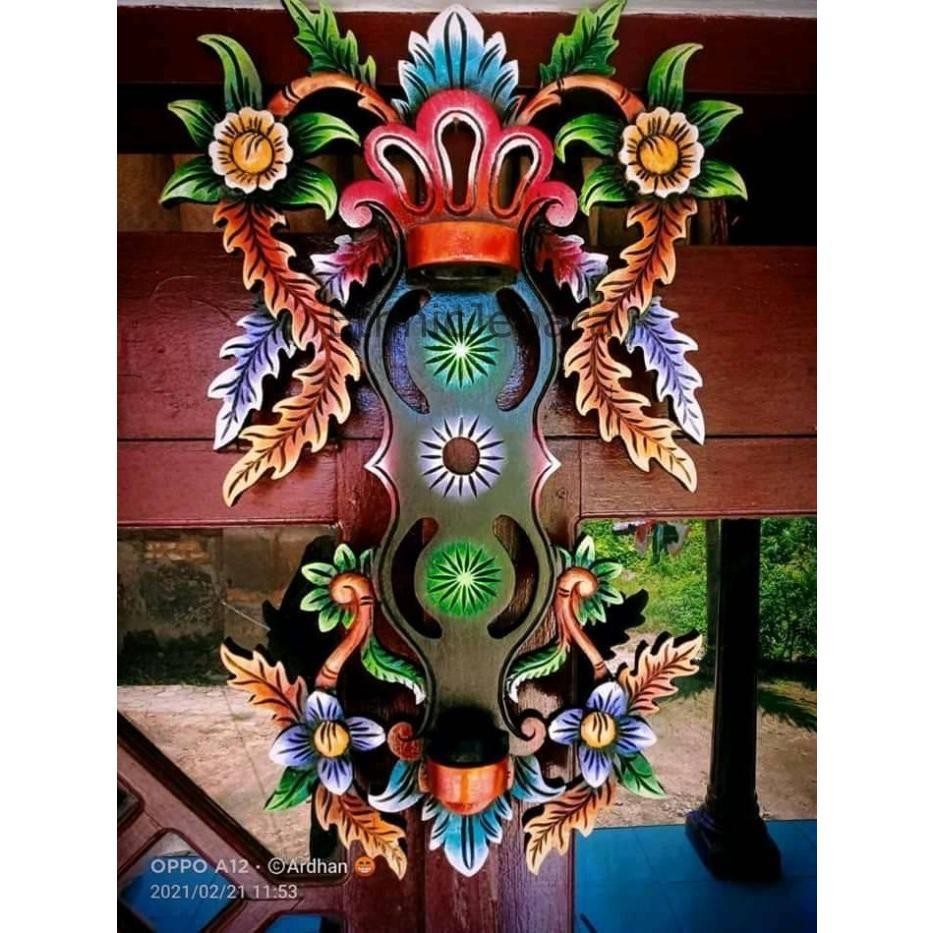 

Blawong Pusaka isi 1 ukir kembangan mewah Kayu Jati Termurah Seindonesia EJ32423