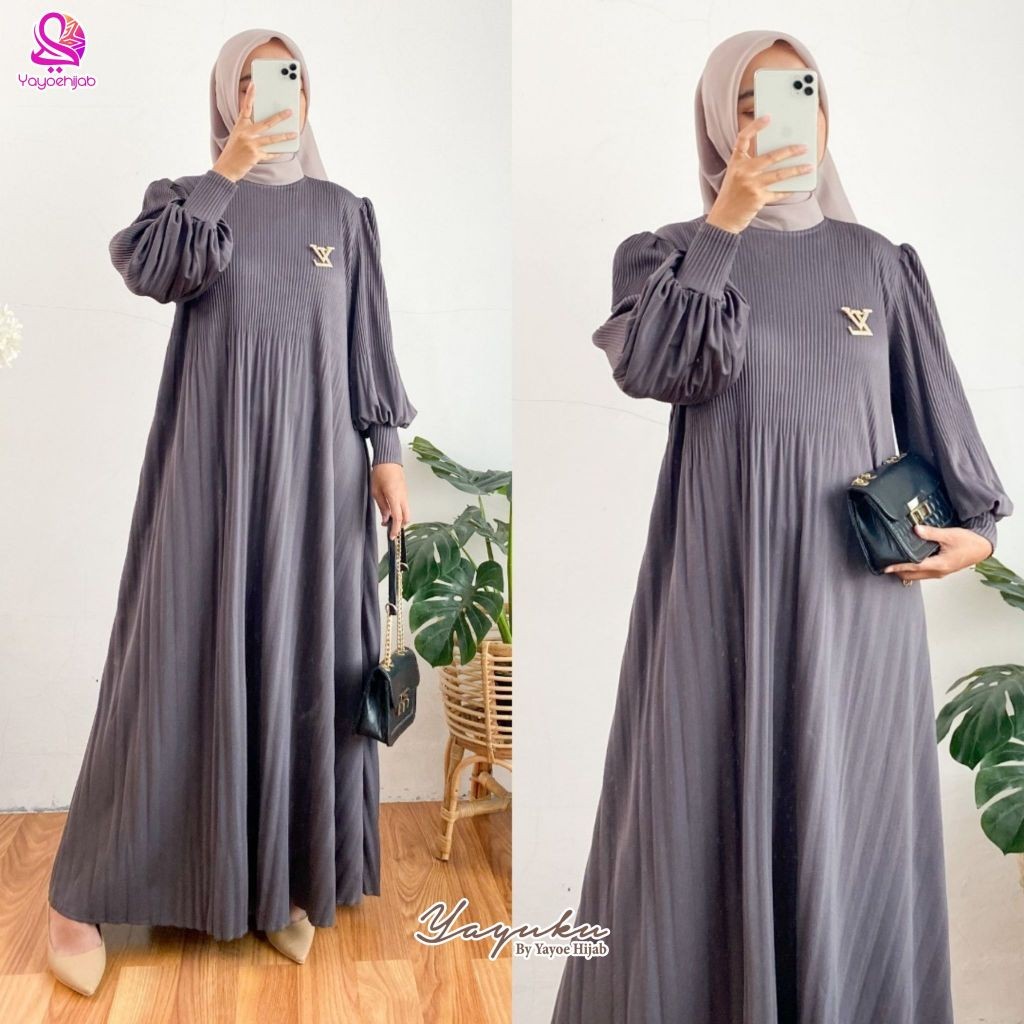 NANTARSHOP Bricia Dress Pakaian Muslimah Wanita Dewasa Gamis Terbaru Yayuku