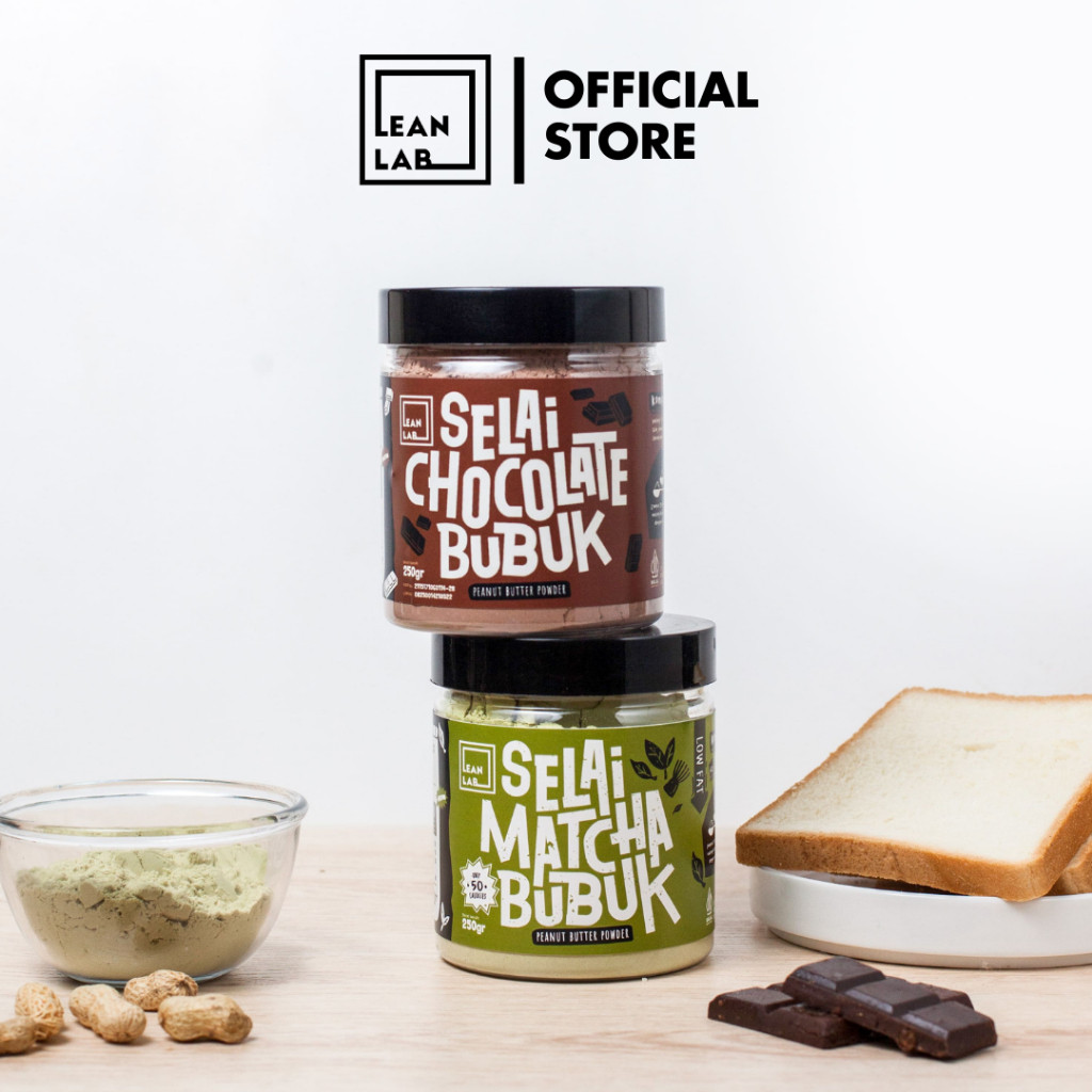 

Lean Lab Selai Matcha Starter Pack (250gr x2) Selai Bubuk Rendah Lemak Rendah Kalori Rendah Gula