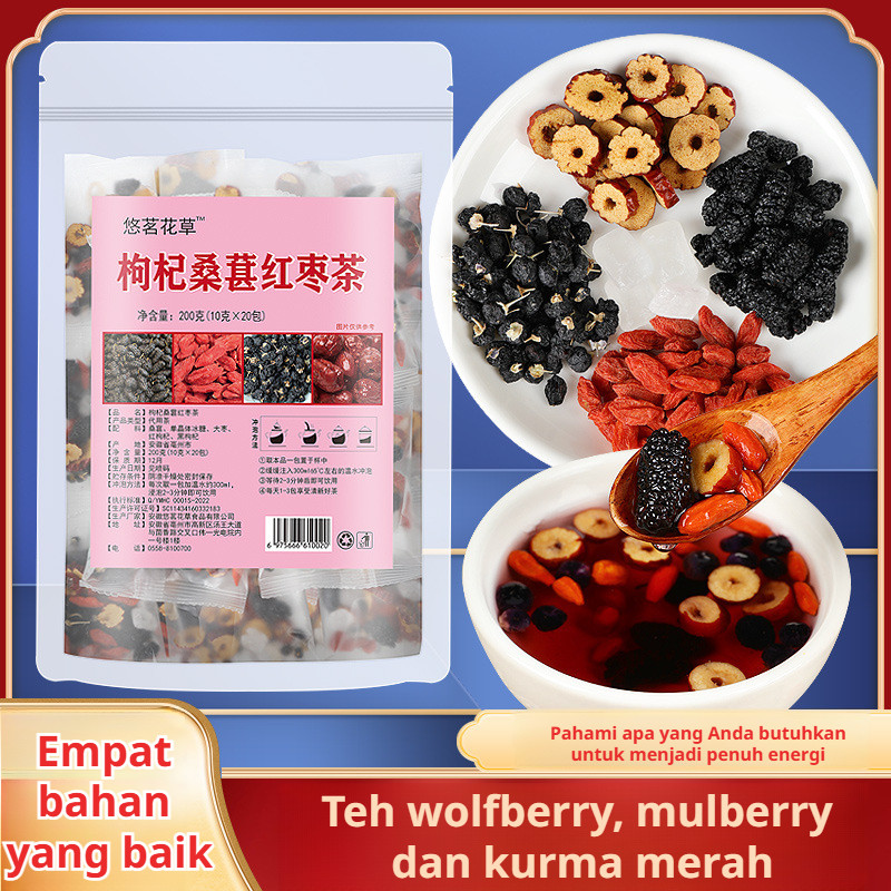 

【Kirim dalam 24 jam】Teh Kurma Mulberry Goji Minuman Herbal Penambah Darah Teh Antioksidan Tinggi Teh Kesehatan Alami