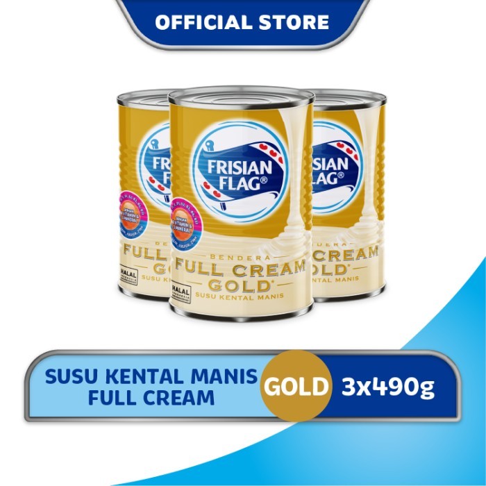

Frisian Flag Bendera Susu Kental Manis Full Cream Gold 490g [3 pcs]