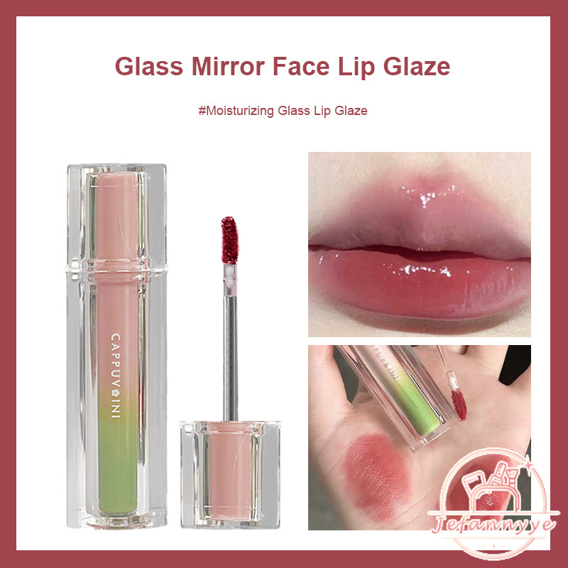 COD❤️Lip Glaze Lip Glaze Moisturizing Mirror Face Water Gloss Glass Lip Glaze Glass