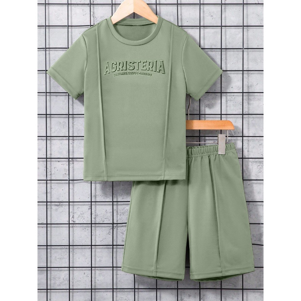 GARNESHOP  Amspro - Setelan Anak Laki-Laki Fashion Kids Aston Kasual Usia 7-8 9-10 11-12 Tahun Model