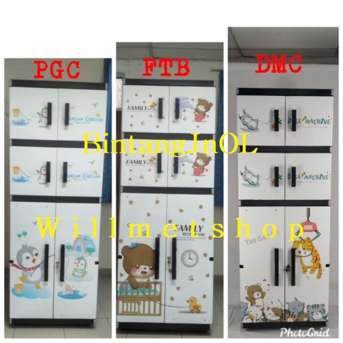 Lemari Plastik Miami Gantung Rak 4 susun MIAMI - KUCING