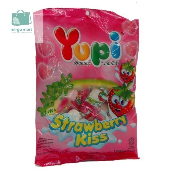 

YUPI STRAWBERRY KISS 110 GR - PERMEN mirga mart