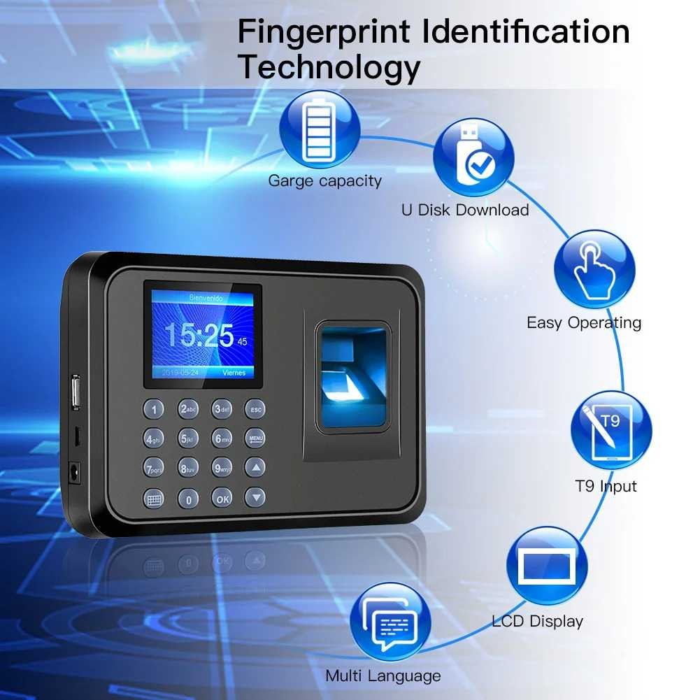 

Donwe Mesin Absen Sidik Jari Attendance Fingerprint 1000 Capacity - F01H -RT