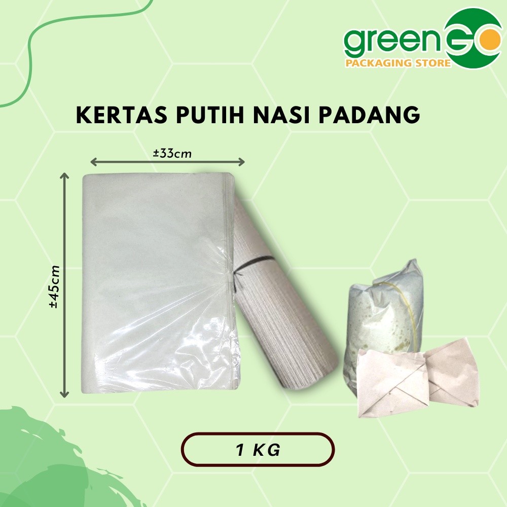 [LW] KERTAS BUNGKUS PUTIH 1KG 45X33CM KERTAS NASI PADANG BUNGKUS MAKANAN MURAH KERTAS PUTIH POLOS NA