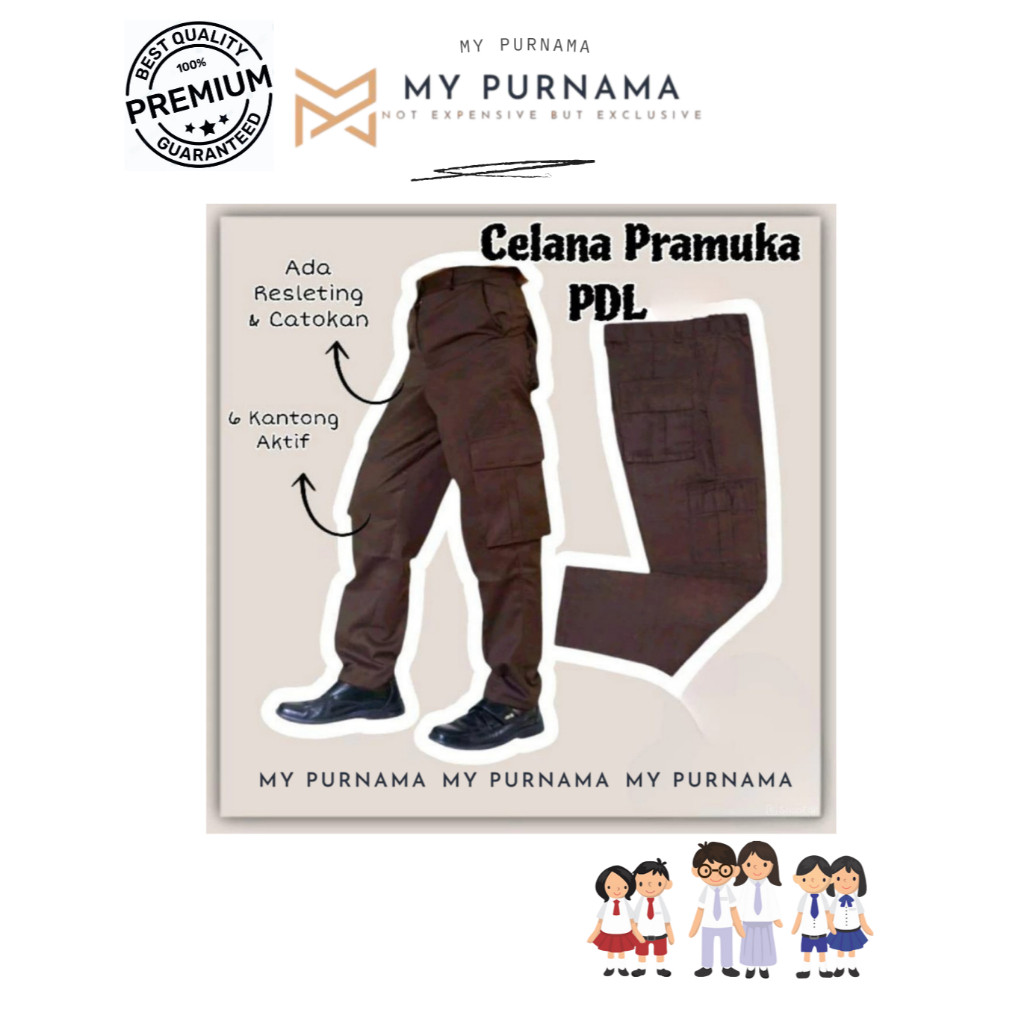 

TERBARU Seragam Sekolah - Celana Panjang Kompol/Cargo SD/SMP/SMA By My Purnama